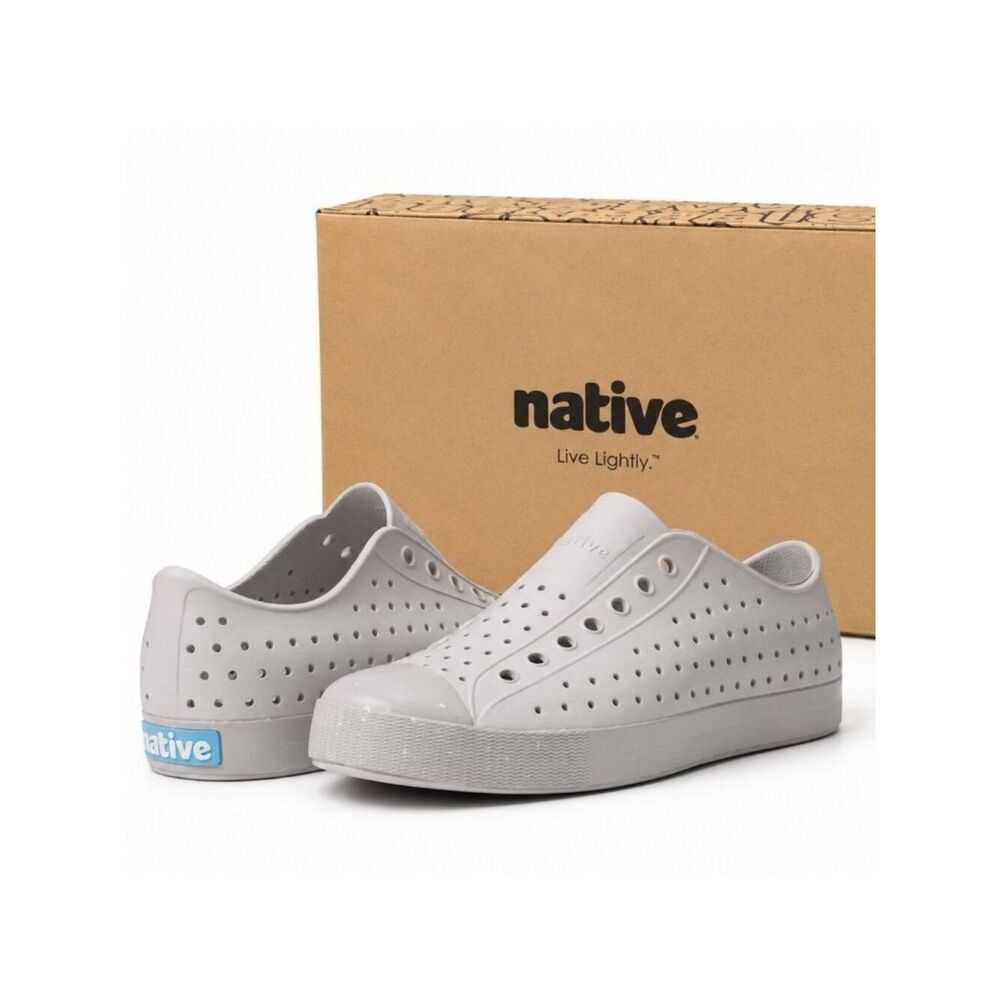 Native Jefferson Adults Unisex Slip-On Water Shoes Mist Grey Speckles M11 EVA